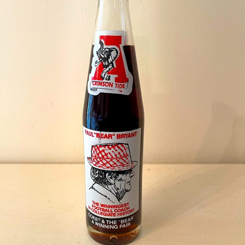 Vintage Paul Bear Bryant Coke Bottle